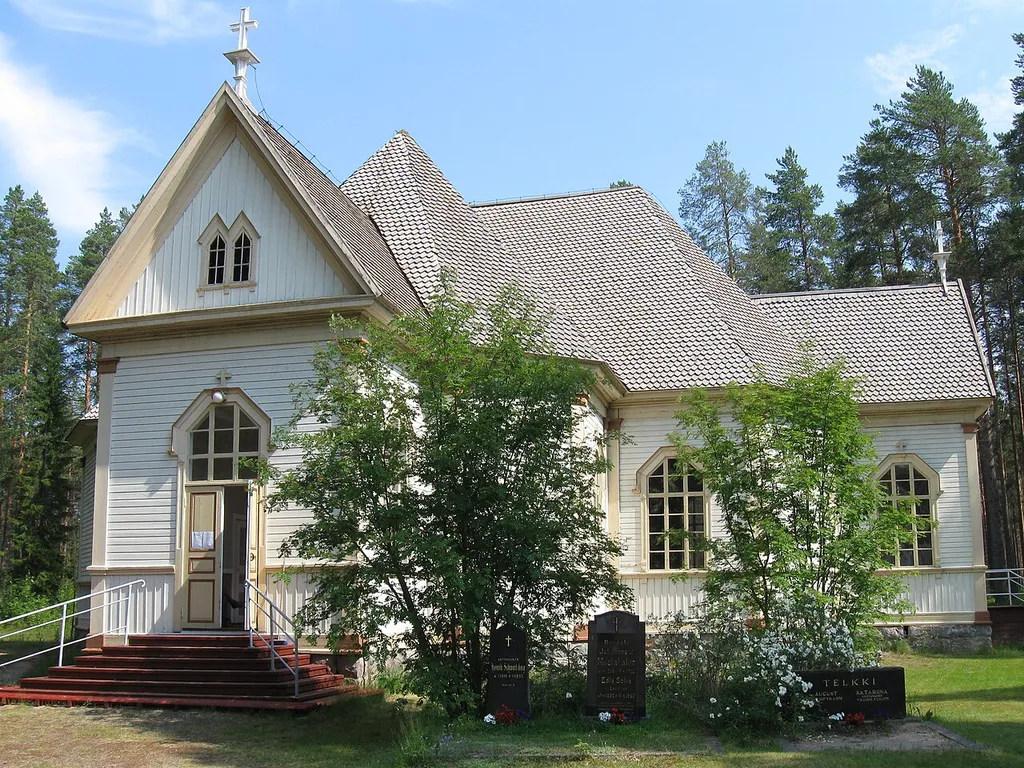 The church of Säräisniemi in Vaala, Finland.