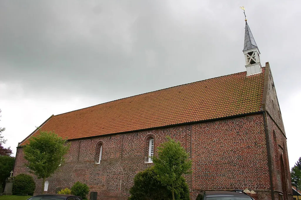 Historic church in Loquard, district of Aurich, East Frisia, Germany