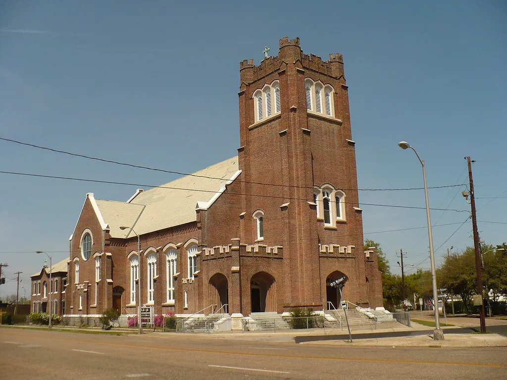 St. Joseph's Roman Catholic Church in Mobile, Alabama. Part of the Historic Roman Catholic Properties multiple properties listing with the National Register of Historic Places.