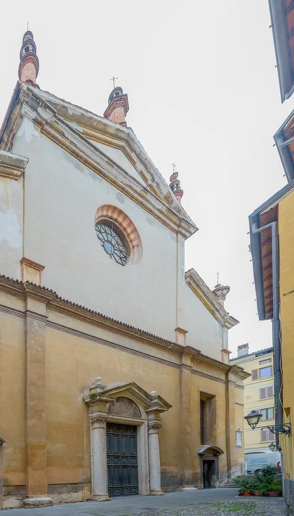 View of the facade of the Chiesa di San Giuseppe church in Brescia.