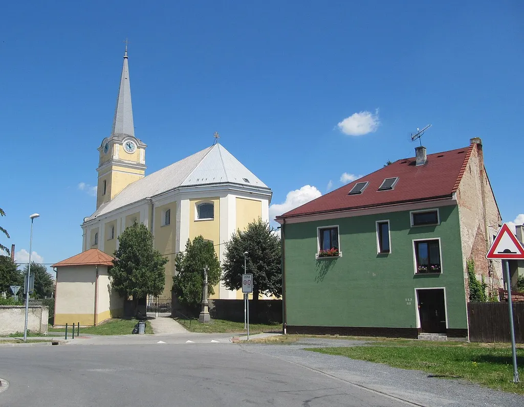 Vlkoš, Přerov District, Czech Republic. Church of Saint Procopius.