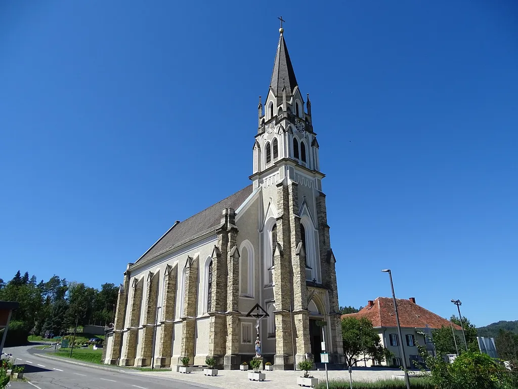 Die katholische Pfarrkirche von Sankt Bartholomä in der Steiermark