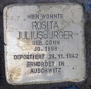 Stolperstein dedicated to Rosita Juliusburger