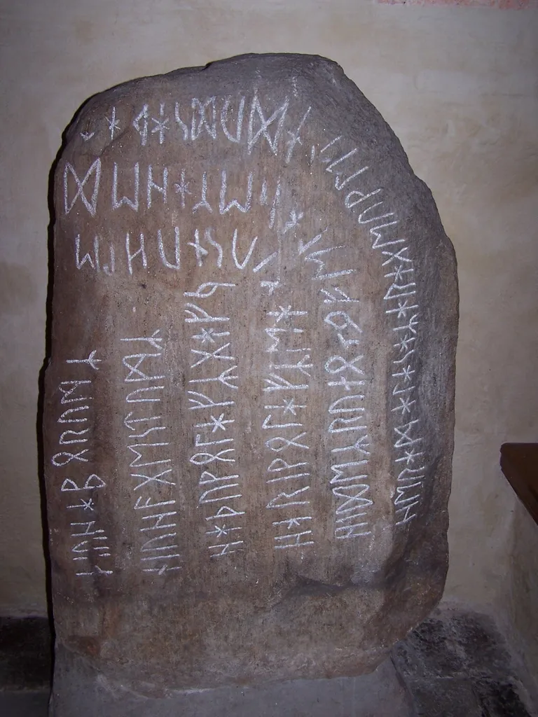 Stentoftastenen, today exhibited in Sankt Nicolai church, Sölvesborg.