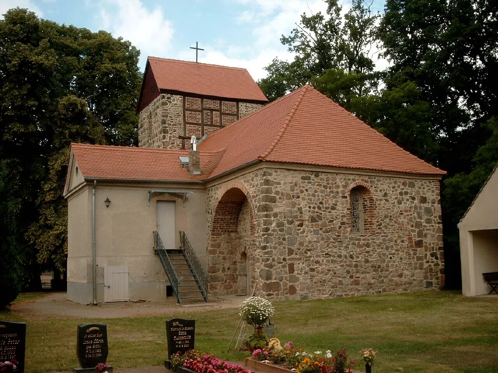 Rural church of Gräfendorf, Gem. Niederer Fläming, Lkr. Teltow-Fläming, Brandenburg, Germany, view from east