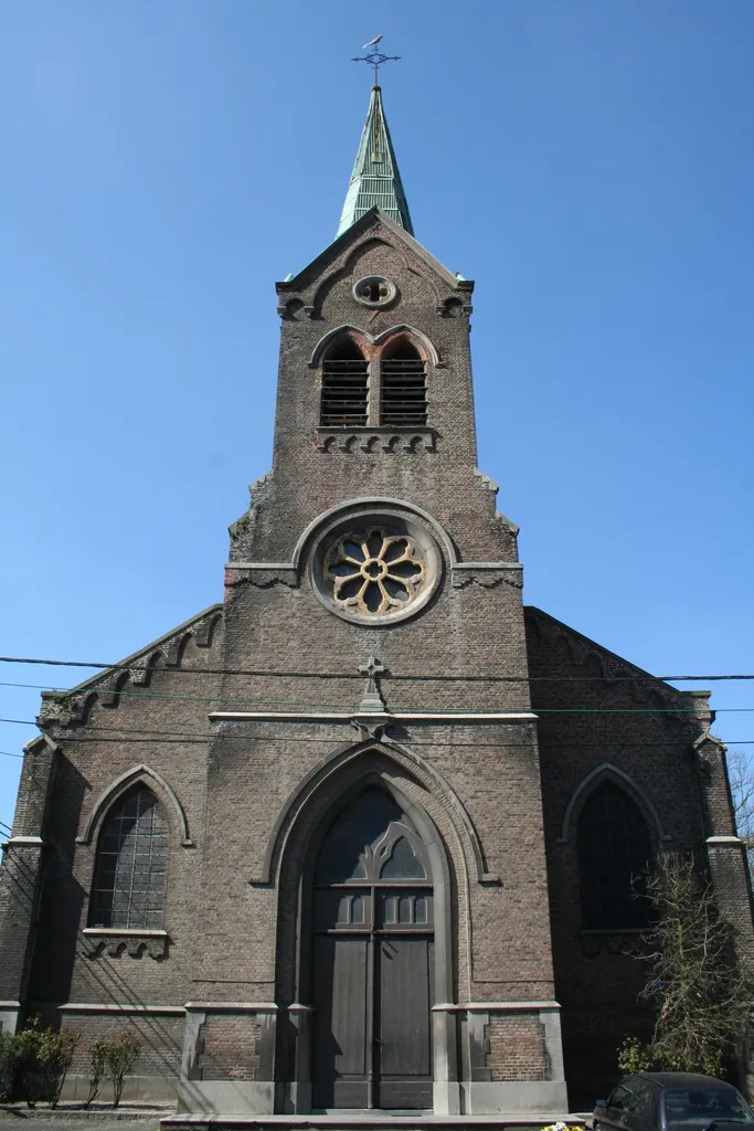 Flénu (Belgium), the St. Barbara church.