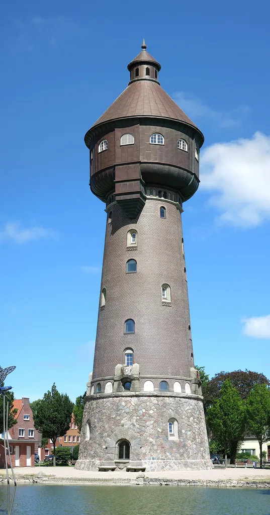 Water tower in Heide, Schlewig-Holstein, Germany