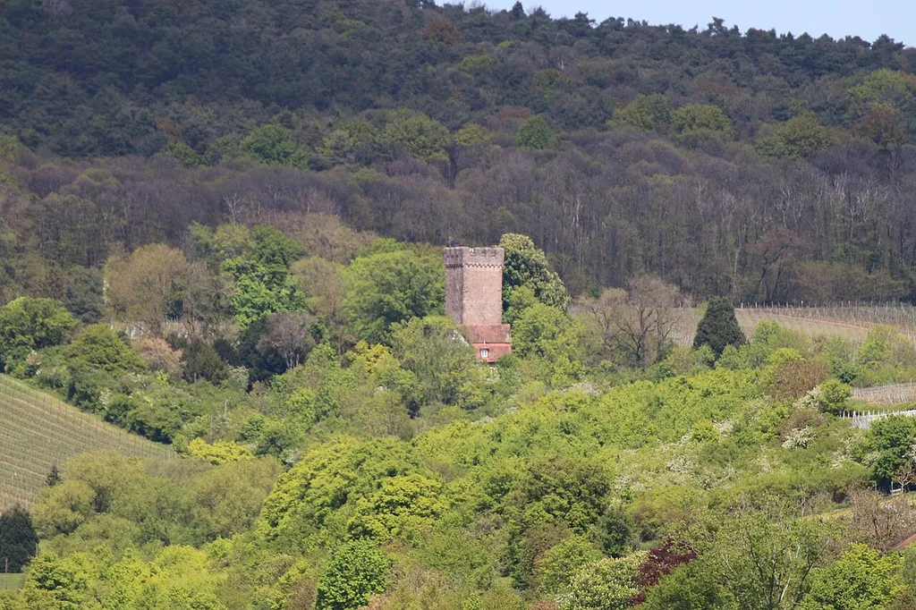 Le château Saint-Paul depuis Klingfeld, Wissembourg, Bas-Rhin, France