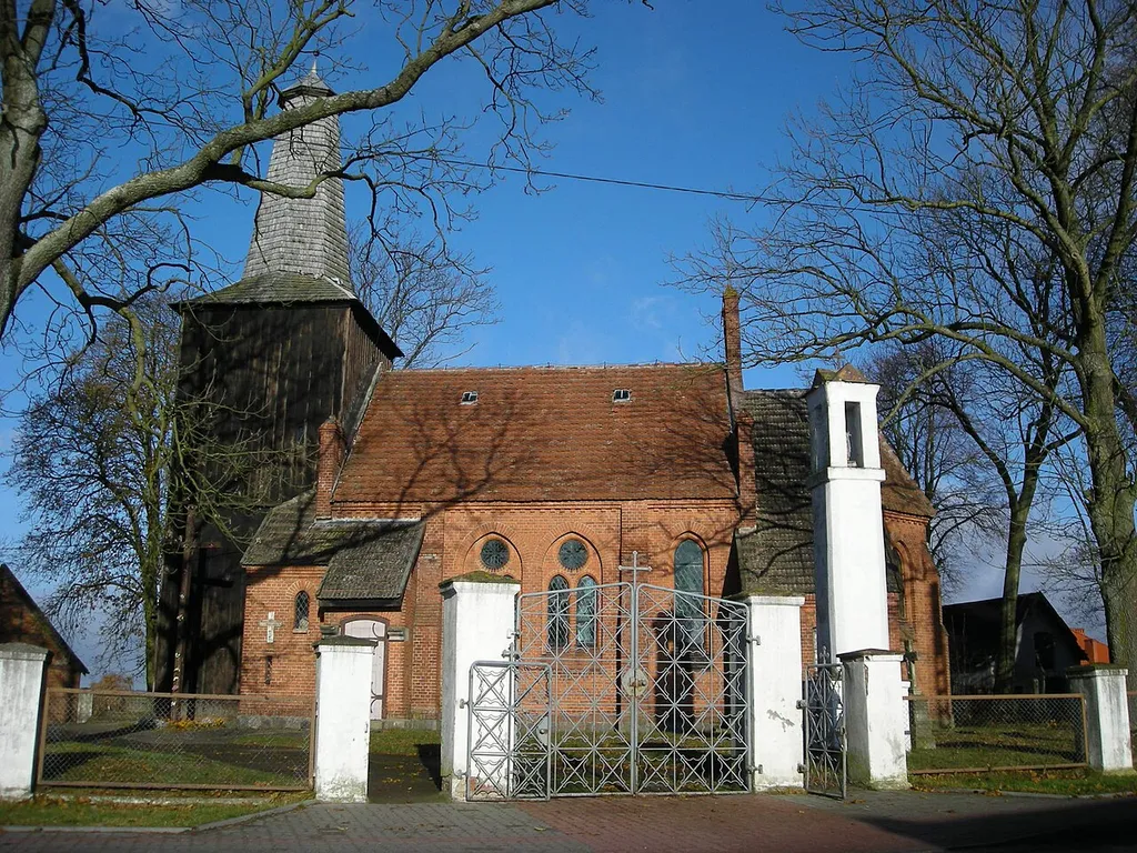 The church in Uniechów, Poland.