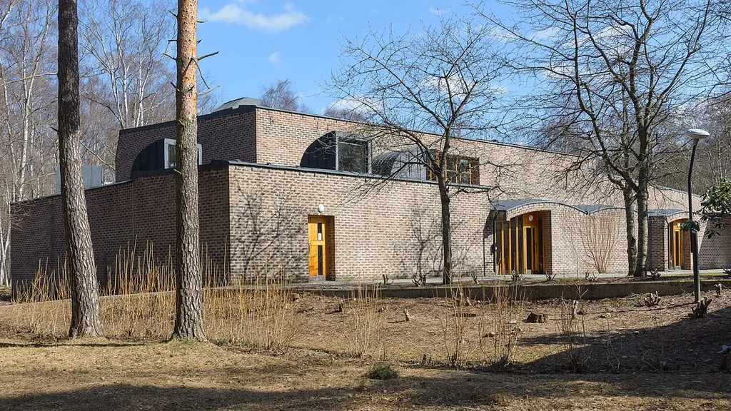 Markuskyrkan (St Mark`s church), Björkhagen, Stockholm. Built 1958-60. Architct: Sigurd Lewerentz.