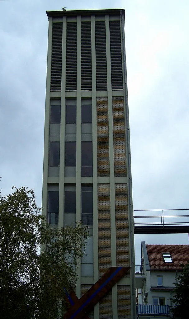 Tower of the All Saints Church in Frankfurt am Main-Ostend