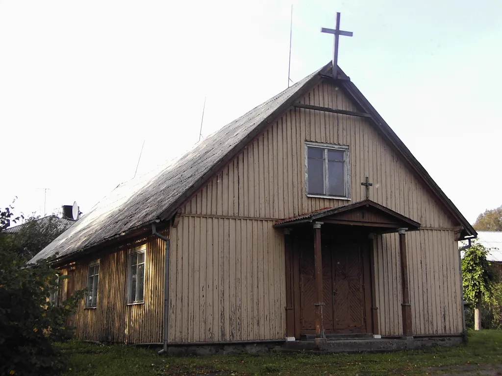 Old church of Šv. Jonas Nepomukas in Grūšlaukė (Kretinga district, Lietuva)