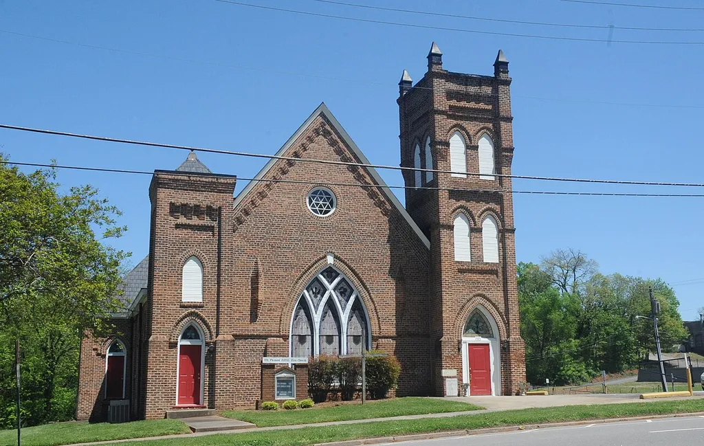 Built in 1903 as an African-American church in Late Gothic Revival style.