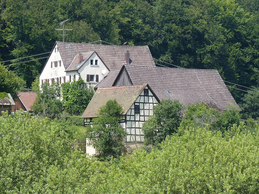 A farm and former castle site in the solitude Dörnhof, a district of the town of Gräfenberg.
