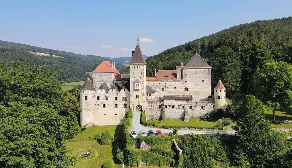 West view of the castle in Feistritz, Lower Austria.