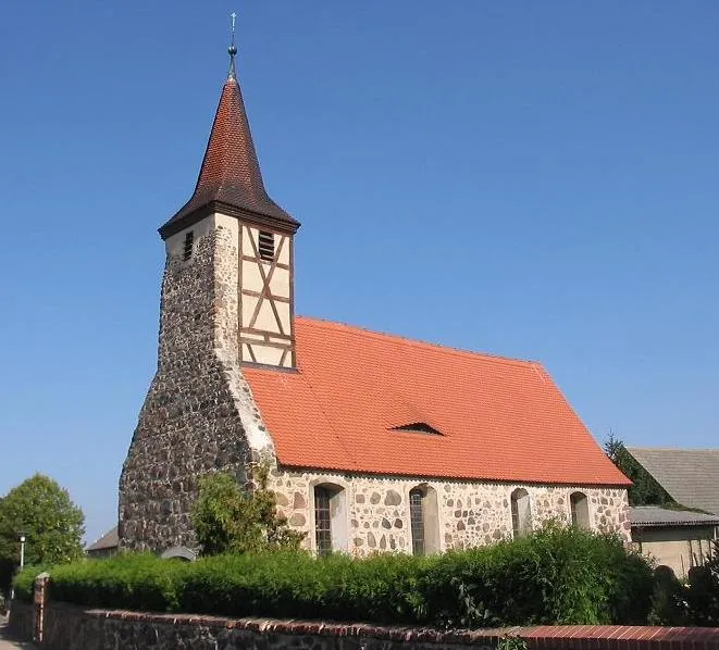 Stonechurch Locktow, start of construction probably in 14th century. The village Locktow is a part of the municipality Planetal in the district Potsdam Mittelmark, state Brandenburg, Germany. The village appertains to the natural preserve Naturpark Hoher Fläming.