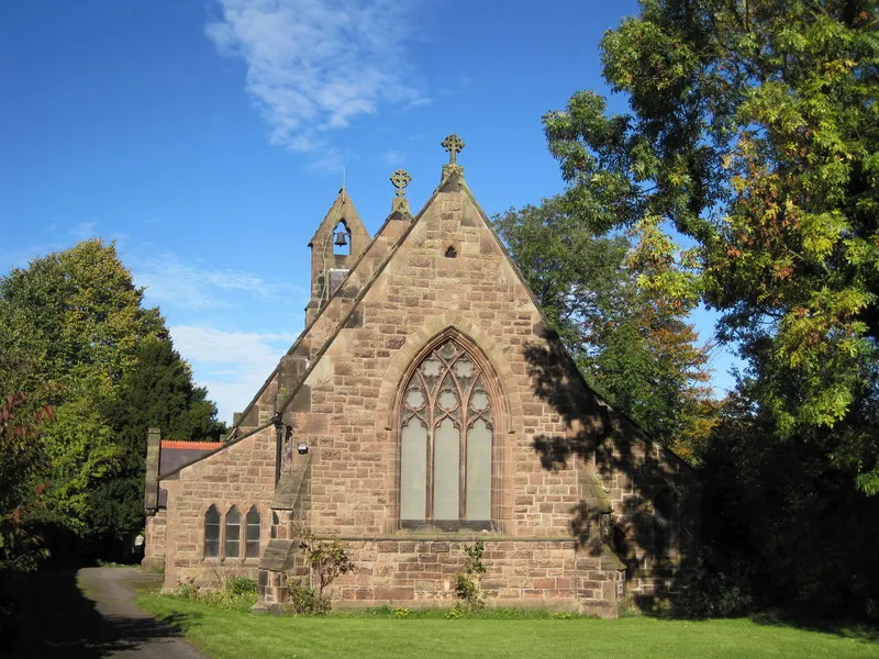 St Luke's parish church, Dunham-on-the-Hill, Cheshire, seen from the south