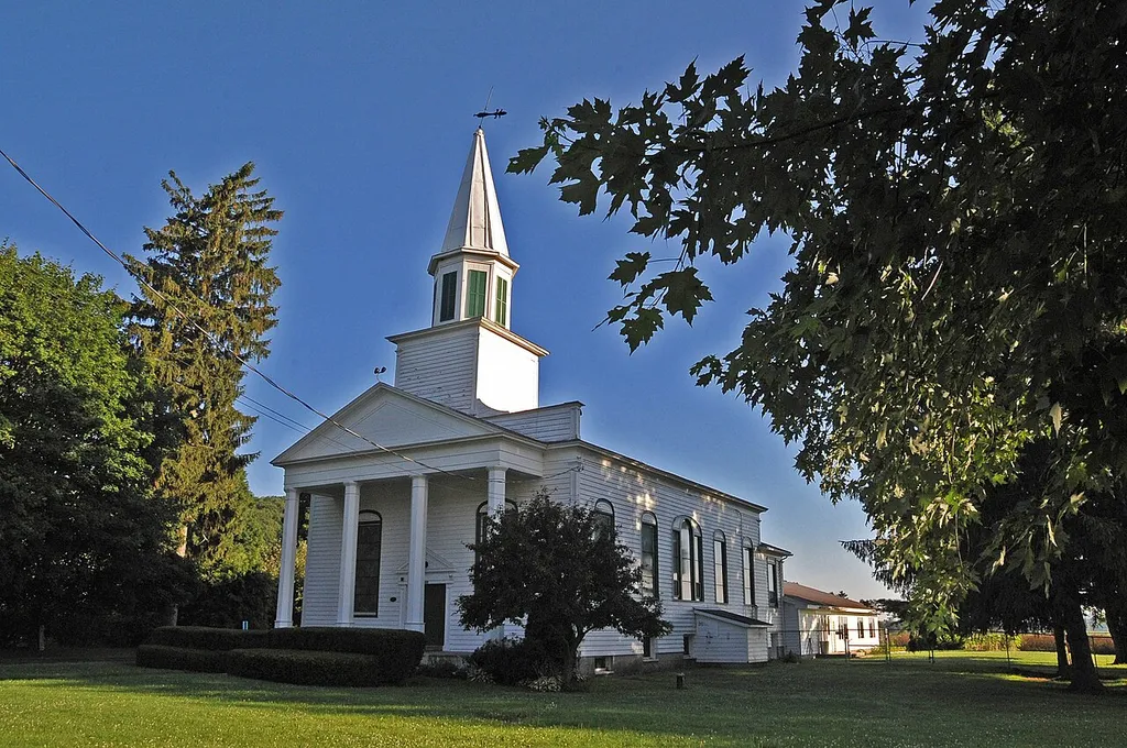 AKA PREBLE CONGREGATIONAL CHURCH, BUILT IN 1831 IN FEDERAL STYLE; MOVED TO THIS SITE IN 1859 AND REMODELED SEVERAL TIMES SINCE.