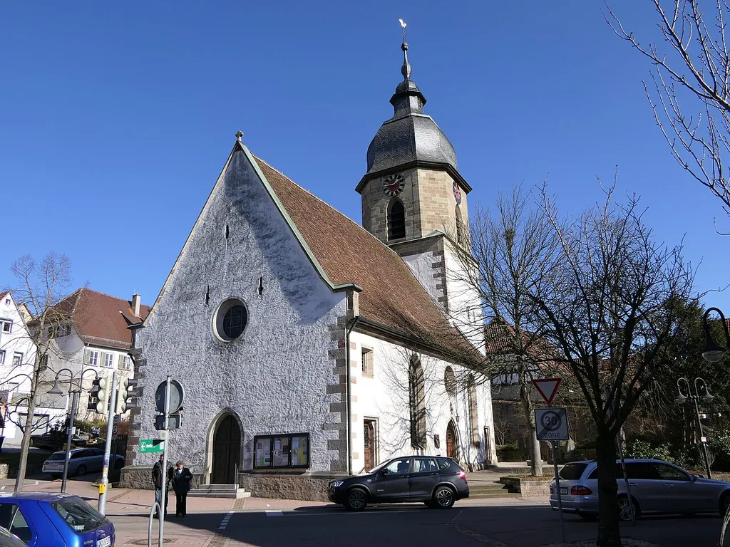 Die Aegidiuskirche in Weinstadt-Grossheppach, Rems-Murr-Kreis.