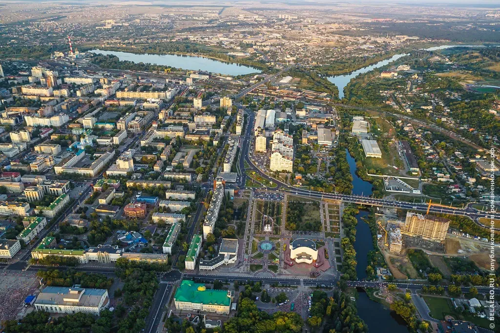 Вид Белгород с аэростата «Белгород». 5 августа 2014