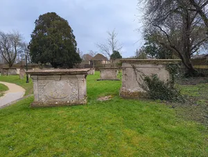 Two Monuments About 9 Metres West Of South Aisle Of Church Of St Cyriac