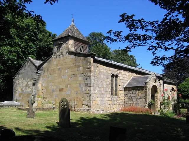 All Saints Church Wold Newton, East Riding of Yorkshire, England.Looking NE from the corner of the churchyard.