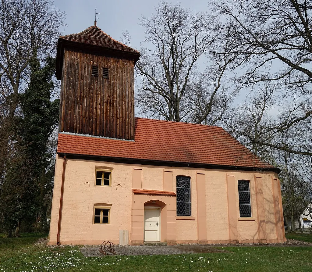 Southern view of church in Bantikow, Wusterhausen municipality, Ostprignitz-Ruppin district, Brandenburg state, Germany