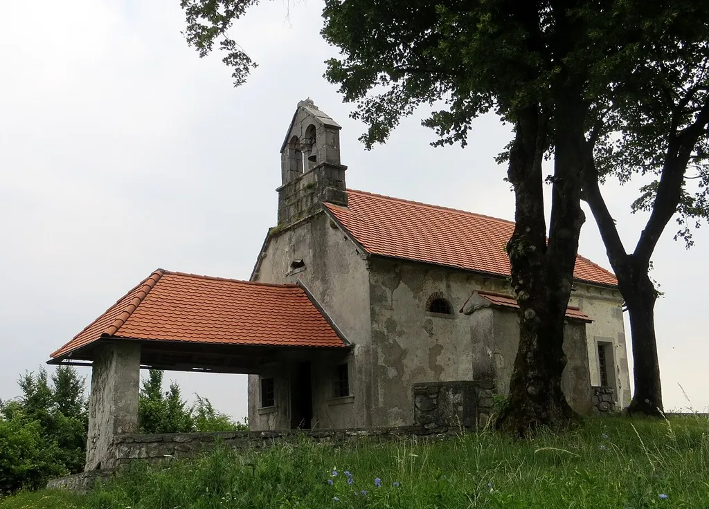 Saint Gertrude's Church in Slavinje, Municipality of Postojna, Slovenia