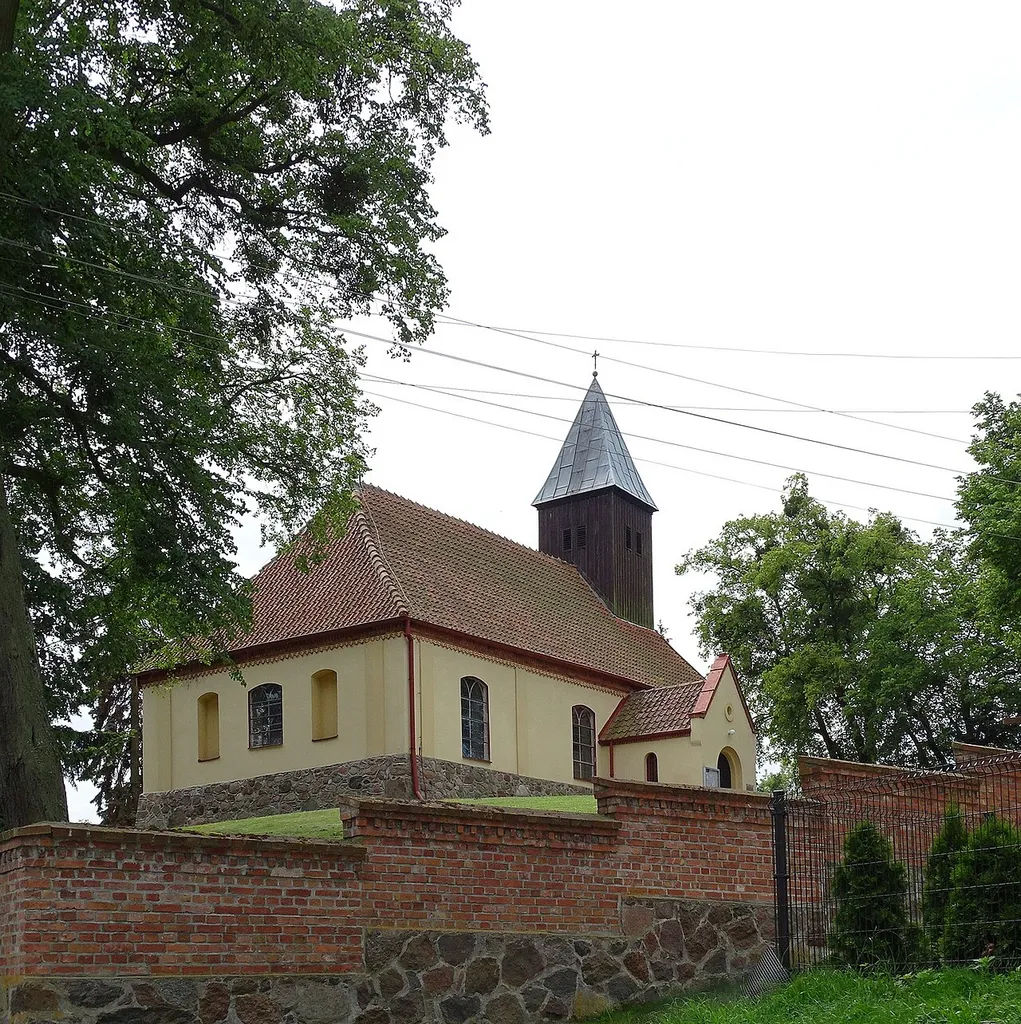 Tymawa, Pomerania, Poland. Church of Saint Michael from the XVII century.