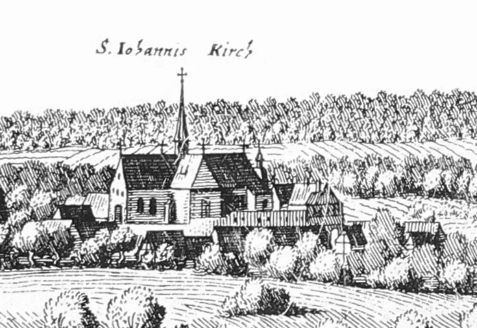 Süpplingenburg als Merian Kupferstich von 1654 (Ausschnitt)