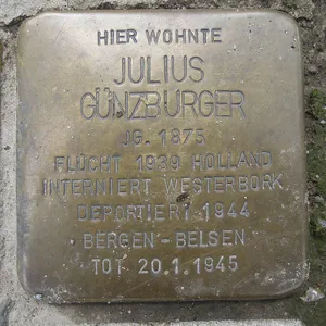Stolperstein dedicated to Julius Günzburger
