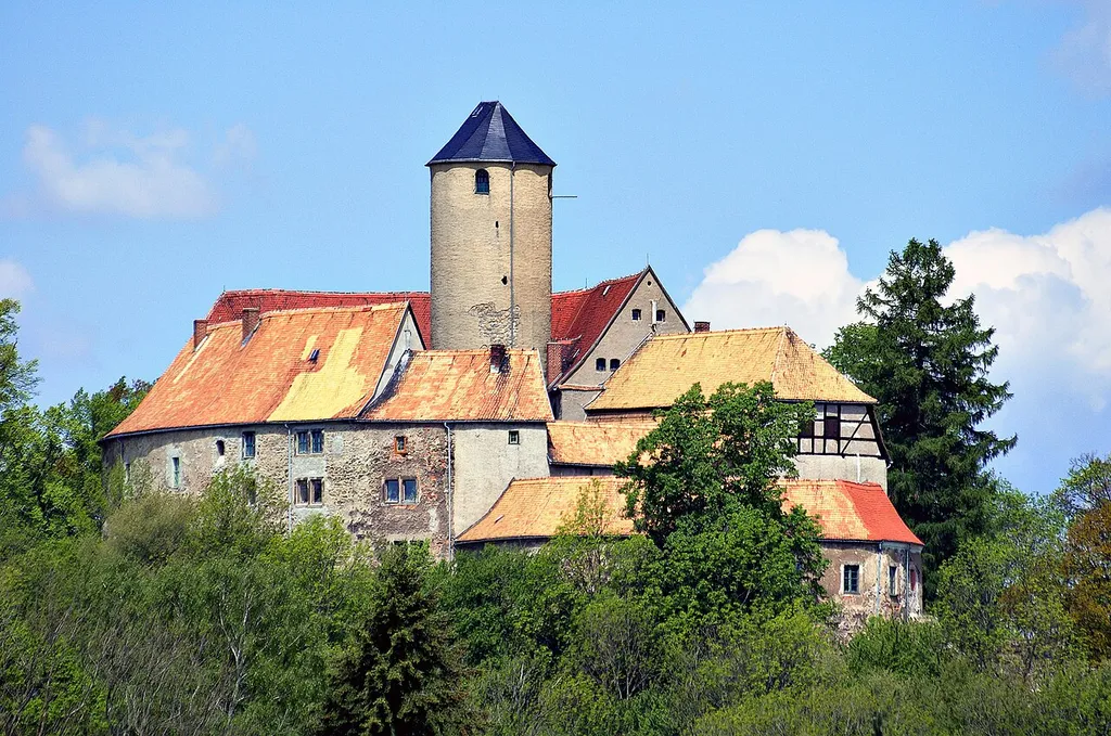 This image shows the castle in Schönfels (Saxony, Germany).