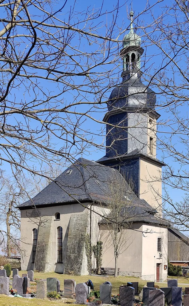 Evangelisch-lutherische Johanneskirche Mißlareuth, Gemeinde Weischlitz, Vogtlandkreis, Sachsen, Deutschland