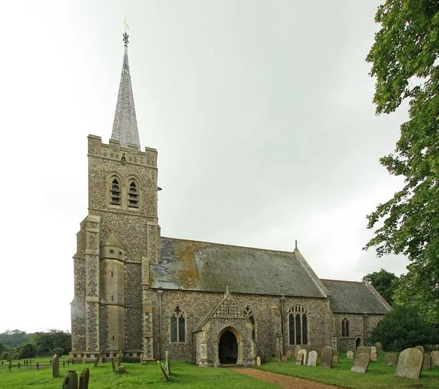 St Andrew's parish church, Southburgh, Norfolk, seen from the south