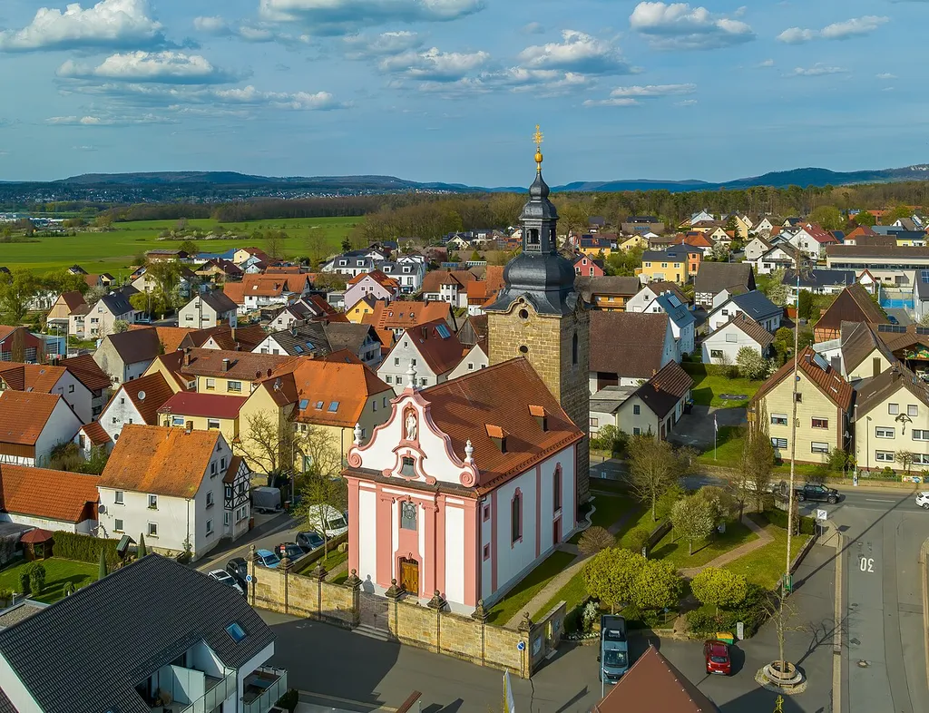 Catholic parish church of St. John Baptist and St. Ottilie in Kersbach near Forchheim