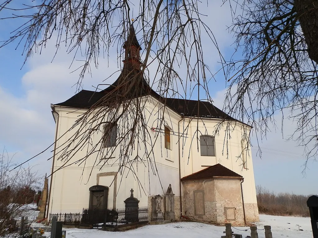 Kostel sv. Martina, Chrašice, pohled od jihu