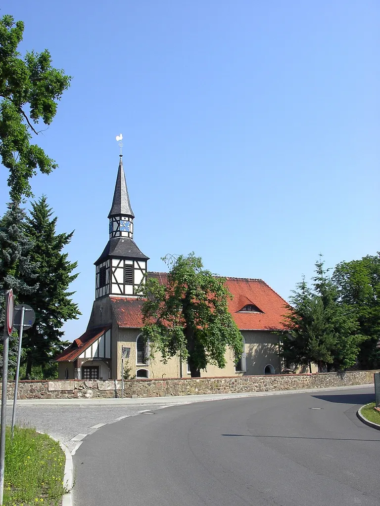 Church in Ragoesen. Ragoesen is a part of the town Belzig in Brandenburg, Germany.