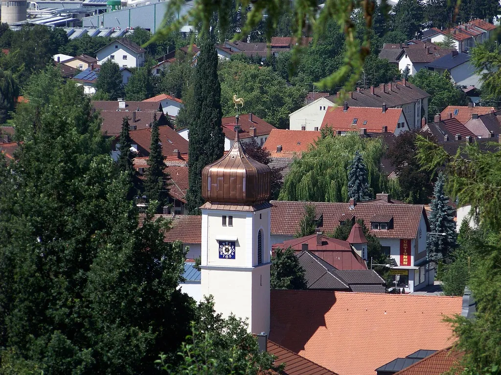 Pfarrkirchen, Kolpingstraße 14. Evang.-Luth. Christuskirche, neubarocker Saalbau, 1912/13 von Wilhelm Käb.