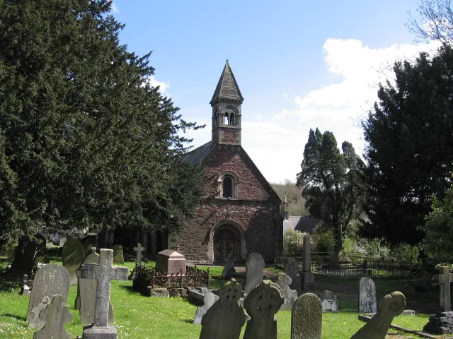St Mary's Church Malpas St Mary's Church Malpas and part of the churchyard. The building was built in 1850.