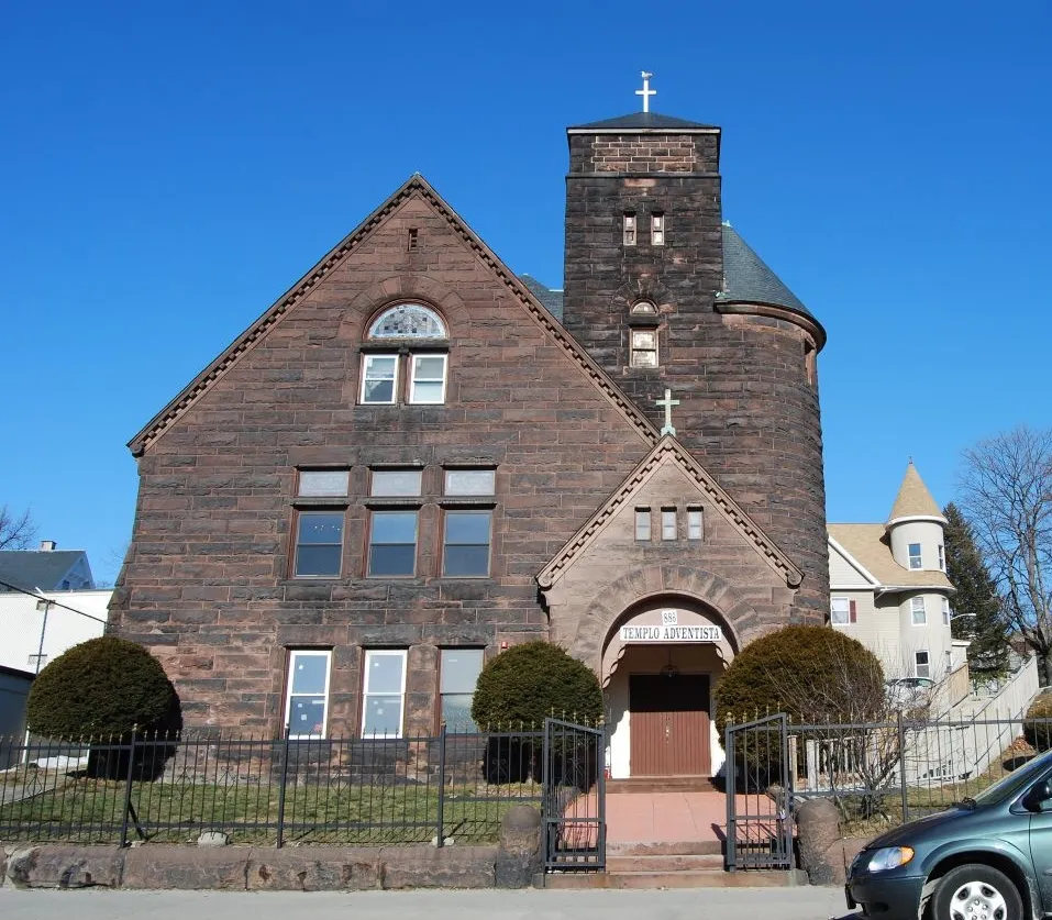 Historic Church at 888 Main Street, Worcester, Massachusetts