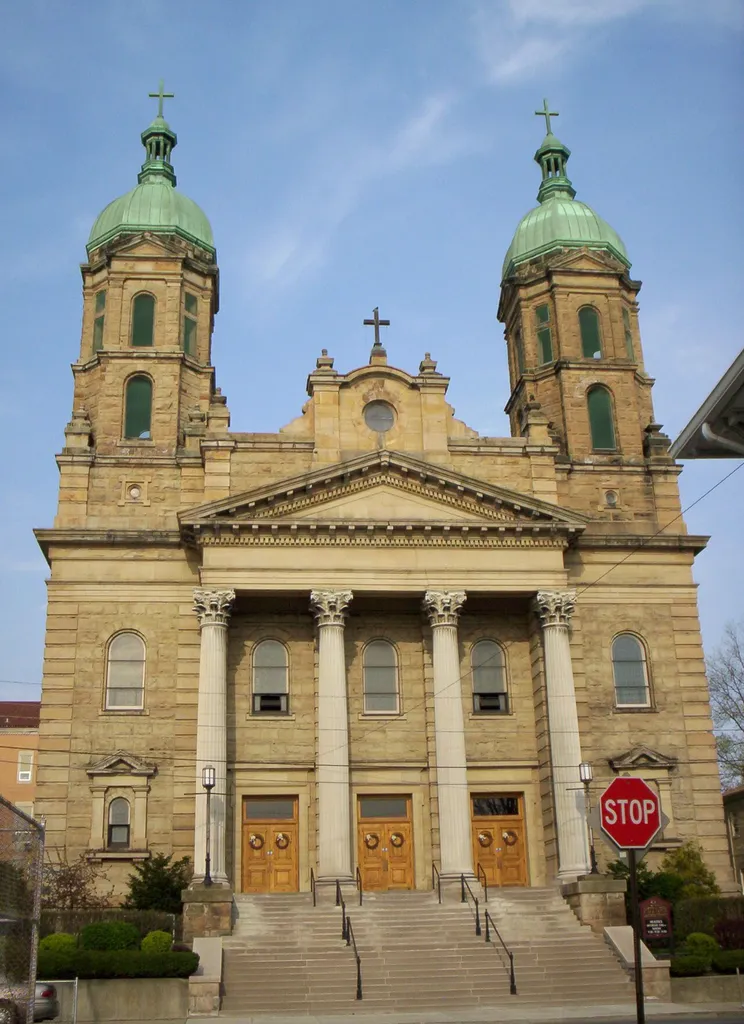 St. Peter's Church in downtown Mansfield, Ohio, United States. It has been on the National Register of Historic Places since November 29, 1979.
