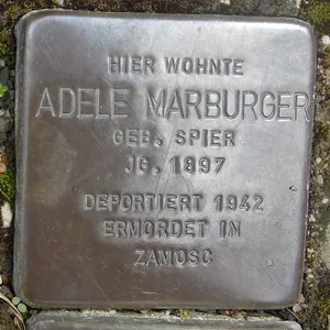 Stolperstein dedicated to Adele Marburger