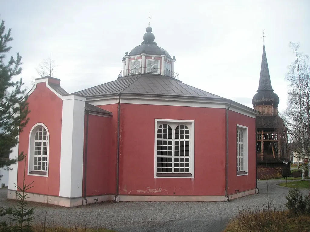 Hällesjö kyrka och klockstapel i Bräcke kommun, Jämtland