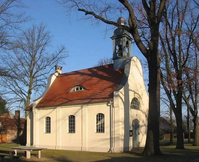 Listed village chapel in Philippsthal, built in 1904. The village Philippsthal is a part of the municipality Nuthetal in the district Potsdam-Mittelmark, state Brandenburg, Germany.