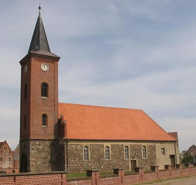 Stonechurch in Fredersdorf, built probably between 1260 and 1300, the steeple was rebuilt in 1859. Fredersdorf is a part of the town Belzig in Brandenburg, Germany.