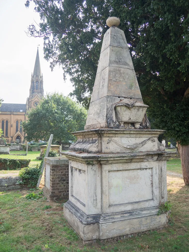 Monument Of Sir John Call Bart, Lee Old Churchyard. The spire on the left of the image is that of the Parish Church of St. Margarets in Lee, London. .mw-parser-output .messagebox{margin:4px 0;width:auto;border-collapse:collapse;border:2px solid var(--border-color-progressive,#6485d1);background-color:var(--background-color-neutral-subtle,#fbfcff);color:var(--color-base,#202122);box-sizing:border-box;border-inline-start-width:8px}.mw-parser-output .messagebox.mbox-small{font-size:88%;line-height:1.25em}.mw-parser-output .mbox-warning,.mw-parser-output .mbox-speedy{border:2px solid var(--border-color-error,#b22222);background:var(--background-color-error-subtle,#ffdbdb);border-inline-start-width:8px}.mw-parser-output .mbox-serious,.mw-parser-output .mbox-delete,.mw-parser-output .mbox-stop{border:2px solid var(--border-color-error,#b22222);border-inline-start-width:8px}.mw-parser-output .mbox-issue,.mw-parser-output .mbox-content{border:2px solid #f28500;background:var(--background-color-warning-subtle,#ffe);border-inline-start-width:8px}.mw-parser-output .mbox-query,.mw-parser-output .mbox-style{border:2px solid #f4c430;background:var(--background-color-warning-subtle,#ffe);border-inline-start-width:8px}.mw-parser-output .mbox-shit{border:2px solid #960;border-inline-start-width:8px}.mw-parser-output .mbox-license{border:2px solid #88a;border-inline-start-width:initial}.mw-parser-output .mbox-legal{border:2px solid var(--border-color-notice,#666);background:var(--background-color-base,#fff);border-inline-start-width:8px}.mw-parser-output .mbox-honor{border:2px solid #ca3;background:var(--background-color-warning-subtle,#fcf4db);border-inline-start-width:8px}.mw-parser-output .mbox-growth{border:2px solid #8d4;background:var(--background-color-success-subtle,#d5fdf4);border-inline-start-width:8px}.mw-parser-output .mbox-move{border:2px solid #93c;border-inline-start-width:8px}.mw-parser-output .mbox-protection,.mw-parser-output .mbox-message{border:2px solid var(--bor