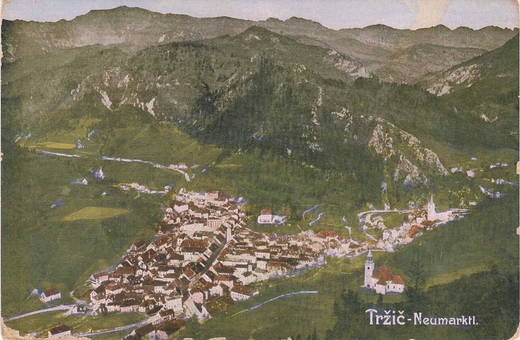 Postcard of Tržič.