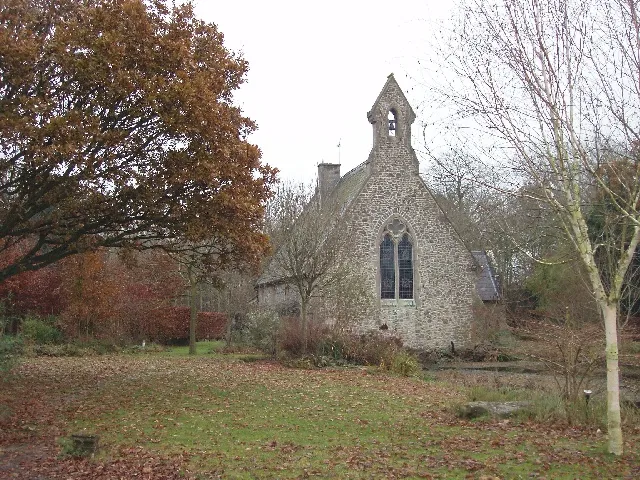 Former Church of England church of All Saints, Manningford Bohune, Wiltshire, seen from the west. Built in 1859, now deconsecrated and converted into a house.