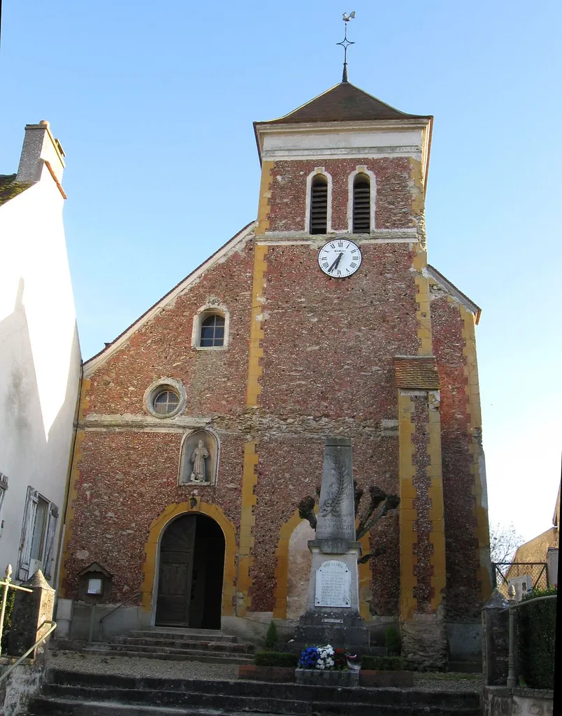 Église Saint-Fiacre de Saint-Fiacre. (Seine-et-Marne, région Île-de-France).