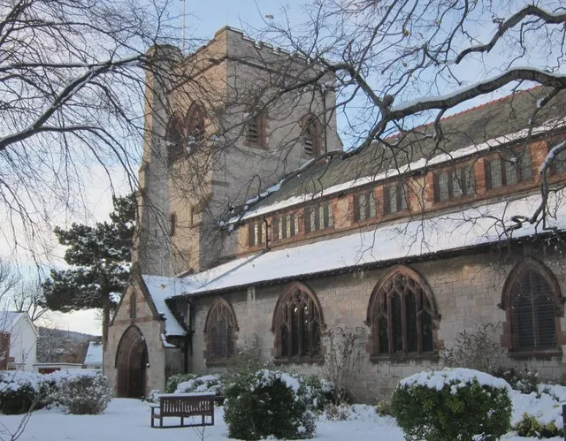 St John's parish church, Old Colwyn, Conwy County Borough, seen from the east